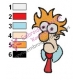 Beaker Muppets Face Embroidery Design 04